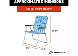 Lippert Xl webbed lawn chair - blue
