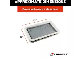 Lippert 12in x 21in inner and outer window frame w/seal, white