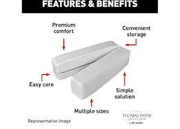 Lippert Fiber mattress: 6x30x6 top hinged 6x30x6 2s-st natural white
