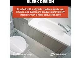 Lippert 24in x 36in shower pan; left drain - white