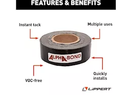 Lippert Alphabond tpo tape 2inx50ft black  (12/case)