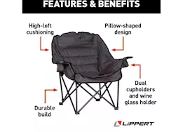 Lippert Campfire comfort cloud club chair, dark grey