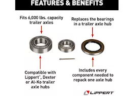 Lippert Bearing kit, 6000lb axle
