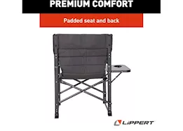 Lippert scout directors chair with side table, dark grey
