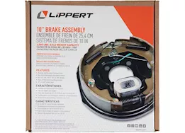 Lippert 10in x 2.25in rh forward self-adjusting brakes, 4-bolt: 3500# axle