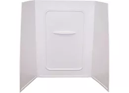 Lippert Bath/Shower Surround - 24"D x 36"W x 62"H, White, Picture Frame