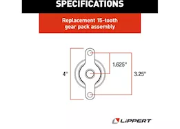 Lippert 2 x 2 gear pack without roll pins assembly