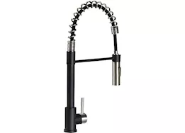 Lippert Coiled pull-down kitchen faucet - black/stainless steel