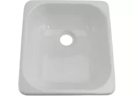 Lippert 13in x 15in outdoor sink; no faucet ledge - white