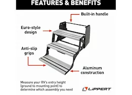 Lippert Alumi-tread triple 9 step - hybrid