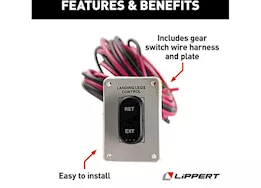 Lippert White ip rated switch and harness only
