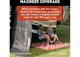 Lippert Shade, front panel awning - black 7x17