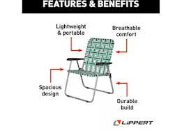 Lippert Xl webbed lawn chair - green