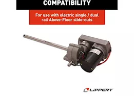 Lippert Replacement above-floor slide-out 18:1 venture motor & right-angle driveshaft