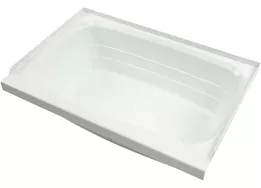 Lippert 24in x 36in bathtub; center drain - white