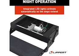 Lippert 24in single tread-lite aluminum step - power