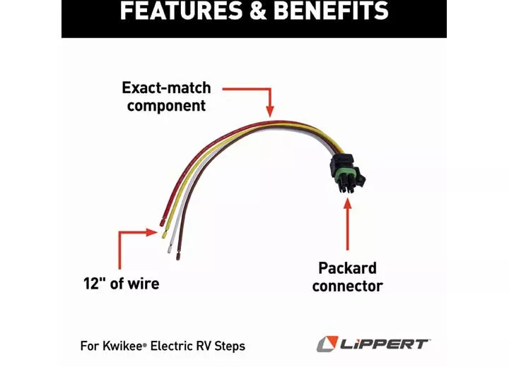 Lippert Components Kwikee 4-Way Plug With Packard Connector