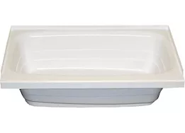 Lippert 24in x 36in bathtub; center drain - white
