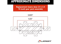 Lippert 2.5 x 2.5 heavy duty gear pack with tubing