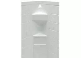 Lippert 34in x 34in neo angle shower surround; slate finish; 68in tall - white