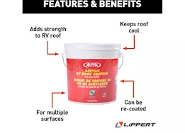 Lippert 4034 water based acrylic elastomeric rv roof top coat (1 gallon)