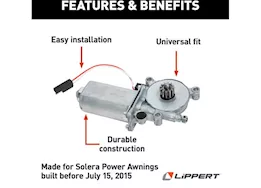 Lippert Power awning replacement motor, 2-way connection
