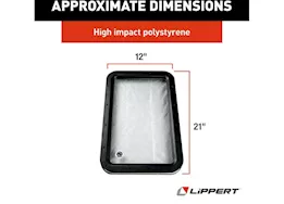 Lippert 12in x 21in inner and outer window frame w/seal, black