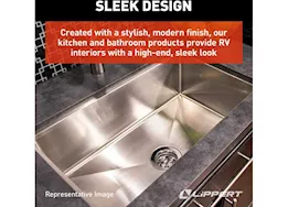Lippert 27x16x7 single bowl stainless steel sink
