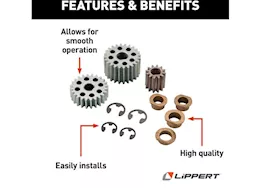 Lippert Solera power awning drive head gear kit kit to repair gears on lci power awnings