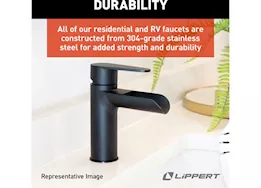 Lippert Waterfall bathroom faucet - black matte (retail box)