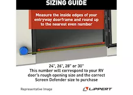 Lippert Screen Defender RV Entry Door Screen Protector for Lippert 30” Entry Door