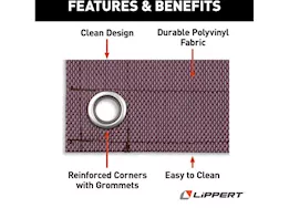 Lippert Patio mat, easy care 8x12 burgundy patio mat