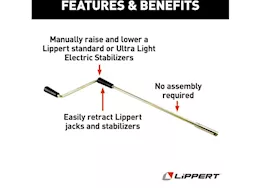 Lippert Manual Crank Handle for Stabilizer Jacks & 5th Wheel Landing Gear
