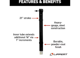 Lippert Replacement Lead Leg for Lippert Power Landing Gear Assemblies