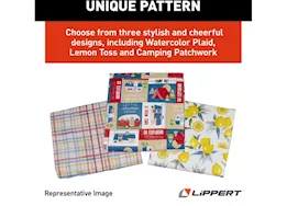 Lippert 3 pc picnic table cover set-plaid print