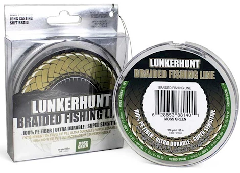 LunkerHunt BRAIDED FISHING LINE - 15LBS TEST - 150YDS