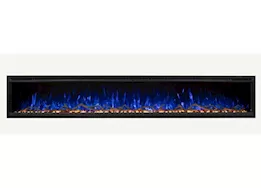 Modern Flames 100in spectrum slimline wall mount/recessed elec fireplace (4in deep-96in x 12in viewing)
