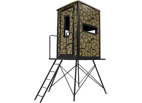 Muddy Gunner box blind / steel wall constuction / cracked mud camo Main Image