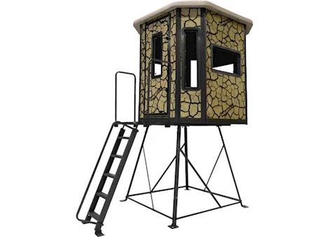 Muddy Bull xl box blind / steel wall constuction / cracked mud camo Main Image