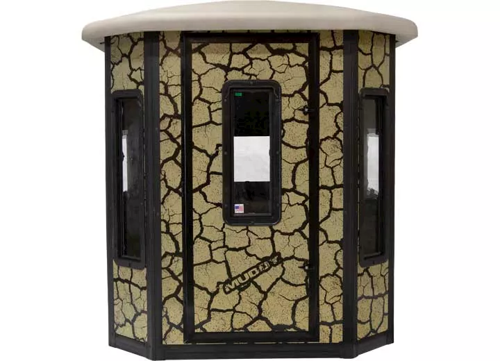 Muddy Bull xl box blind / steel wall constuction / cracked mud camo