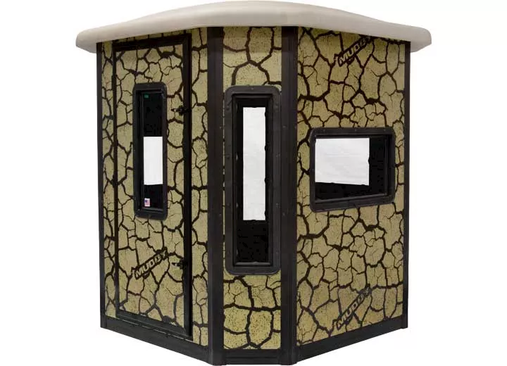 Muddy Bull xl box blind / steel wall constuction / cracked mud camo