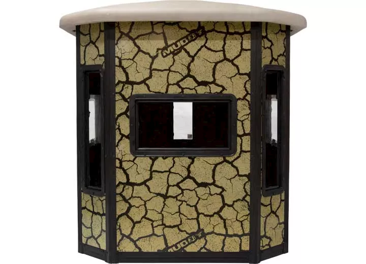 Muddy Bull xl box blind / steel wall constuction / cracked mud camo