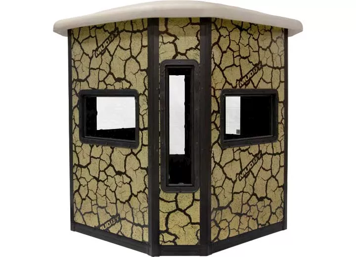 Muddy Bull xl box blind / steel wall constuction / cracked mud camo