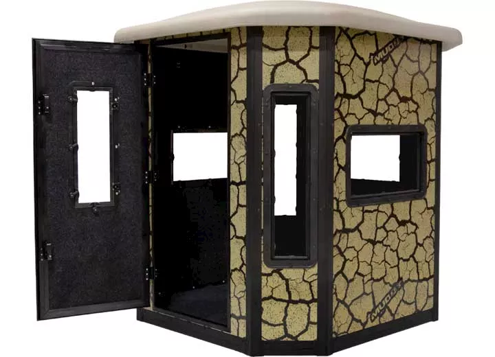 Muddy Bull xl box blind / steel wall constuction / cracked mud camo