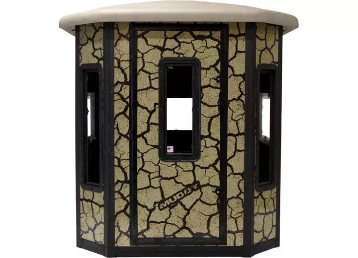 Muddy Bull xl box blind / steel wall constuction / cracked mud camo