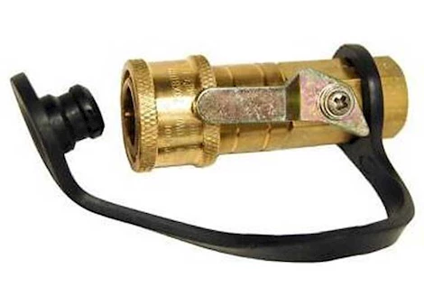 Marshall Excelsior Company Lp quick disconnect coupler 1/4in x 1/4in fnpt w/ball valve shutoff & cap Main Image