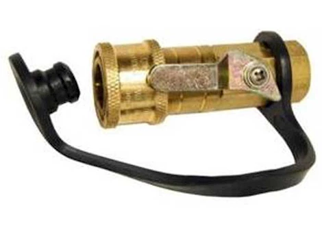 Marshall Excelsior Company Lp quick disconnect coupler 1/4in x 1/4in fnpt w/ball valve shutoff & cap pkgd Main Image