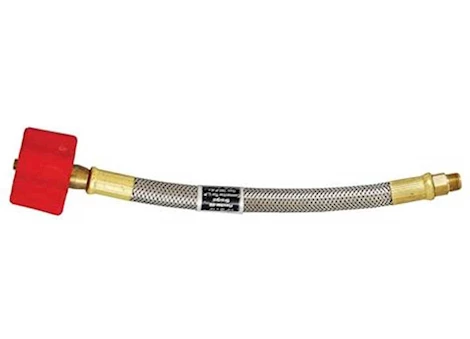 Marshall Excelsior Company HIGH FLOW THERMO PIGTAIL 1/4ININV FLARE X QCC RED STAINLESS STEEL 15IN OAL PKGD