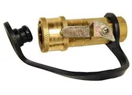 Marshall Excelsior Company Lp quick disconnect coupler 1/4in x 1/4in fnpt w/ball valve shutoff & cap pkgd