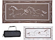 Ming’s Mark Stylish Camping 8 ft. x 18 ft. Galloping Horses - Brown/White
